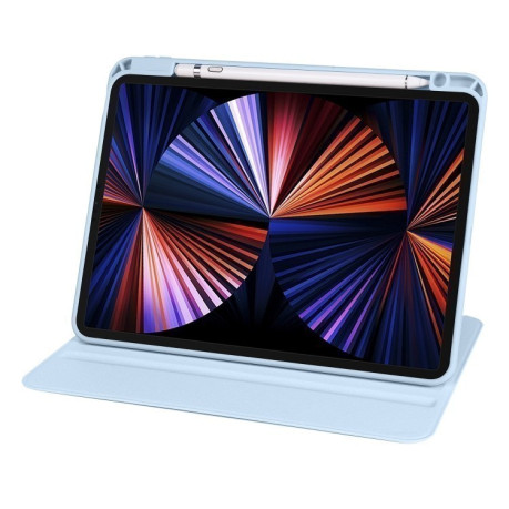 Чехол-книжка Acrylic 360 Degree Rotation Holder Leather для iPad Pro 11 2024 - голубой