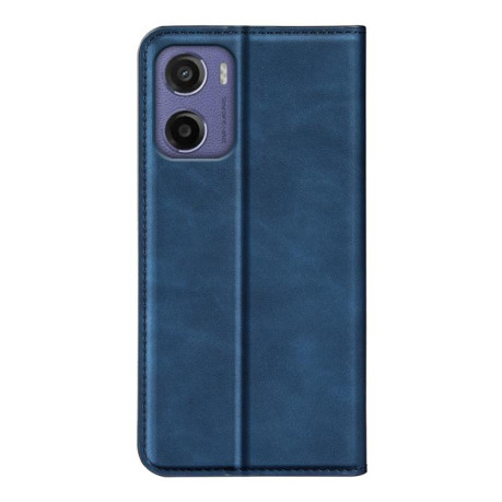 Чехол-книжка Retro Skin Feel Business Magnetic на Motorola Moto E15 - синий
