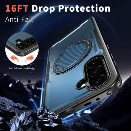 Чехол kalebol с MagSafe и подставкой 360° на Samsung Galaxy A17 5G - синий