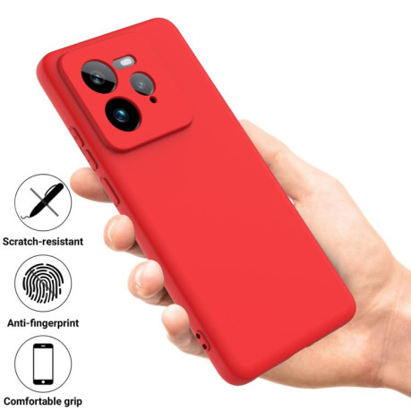 Силиконовый чехол Solid Color Liquid Silicone на Realme GT 7 Pro - красный