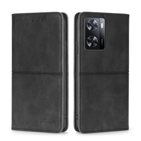 Чехол-книжка Cow Texture Magnetic для OPPO A57s /OnePlus Nord N20 SE   - черный