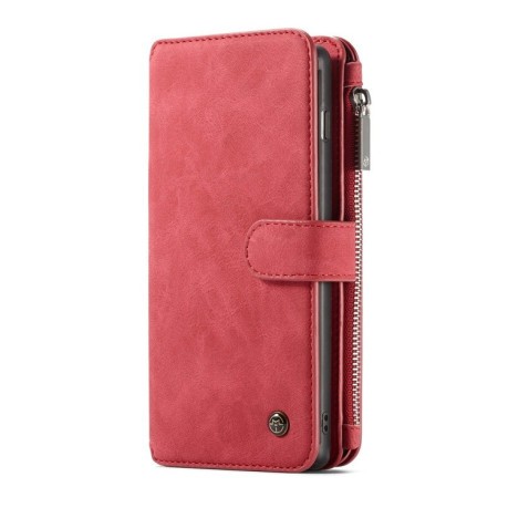 Кожаный чехол- кошелек CaseMe 007 Series Wallet Style Picture Frame со встроенным магнитом на Samsung Galaxy S10 Plus-красный