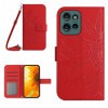 Чехол-книжка Skin Feel Sun Flower для Motorola Edge 50 5G - красный