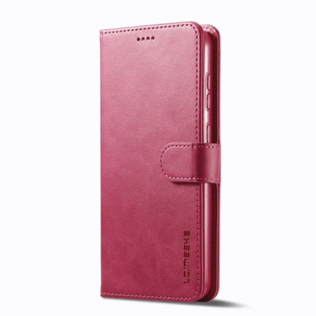 Чоловіча книжка LCIMEEKE Calf Texture на Samsung Galaxy S25 5G - червоний