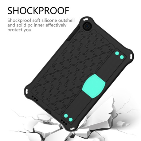 Противоударный чехол Honeycomb Design на iPad mini 5 / 4 / 3 / 2 /1 - черно-зеленый
