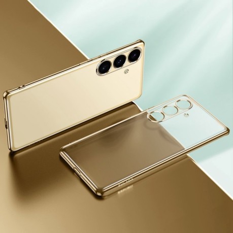 Чехол SULADA Electroplating Frosted TPU на Samsung Galaxy S24 5G - золотой