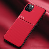 Противоударный чехол Tilt Strip Grain на iPhone 12 Pro Max - красный