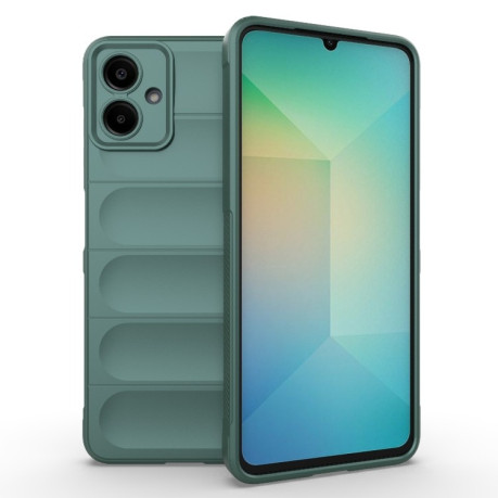Силиконовый чехол Magic Flannel для Samsung Galaxy A06 4G - зеленый