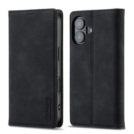 Чохол-книжка LCIMEEKE Strong для iPhone 16 Plus - чорний