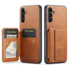 Шкіряний чохол Fierre Shann Retro Oil Wax дял Samsung Galaxy A55 5G - коричневий