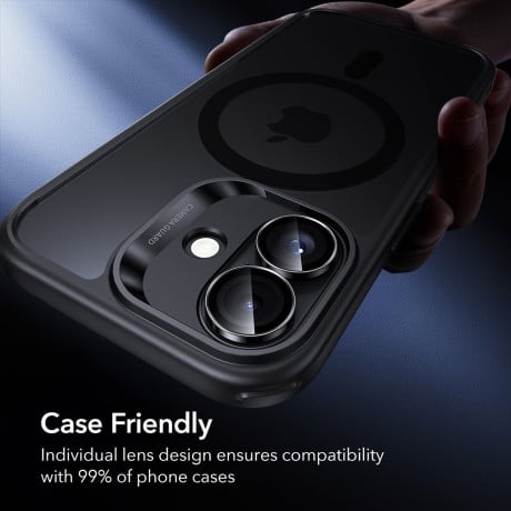 Защитное стекло на камеру ESR Armorite Camera на iPhone 16 / 16 Plus / 17 - Black