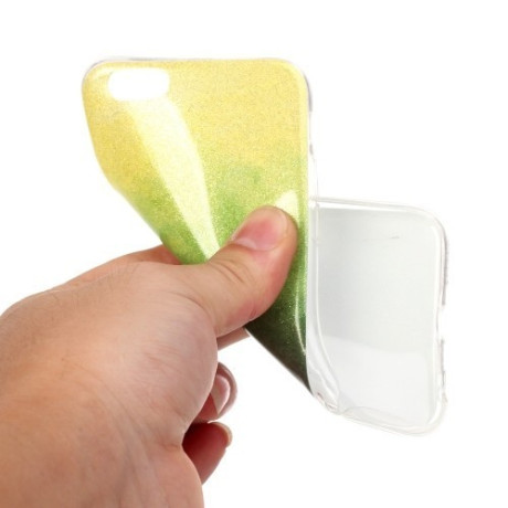TPU Чехол IMD Color Fades Glitter Powder Yellowgreen для iPhone 6/ 6s