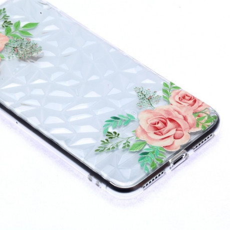 Чехол Green Leaf Flower Pattern Diamond Texture Oil Embossed на iPhone XS Max