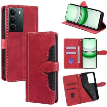 Чохол-книжка з м'яким покриттям Skin Feel та магнітною застібкою на Realme C71 4G - червоний