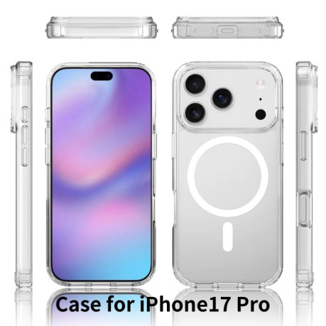 Акриловый противоударный чехол Magsafe Scratchproof Acrylic TPU для iPhone 17 Pro - прозрачный