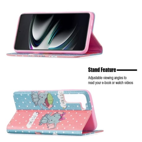 Чехол-книжка Colored Drawing Series на Samsung Galaxy S22 Plus 5G - Elephant