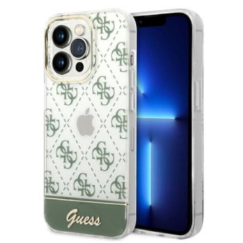Оригінальний чохол Guess 4G Pattern Script для iPhone 14 Pro Max - khaki 