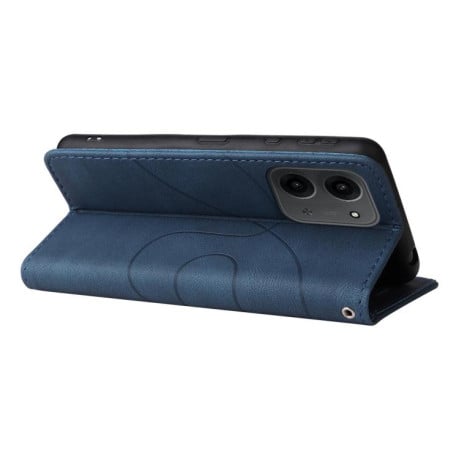 Чохол-книжка CaseNeo Splicing Dual Magnetic Buckle Leather на Xiaomi Redmi 15C 4G EU / 15C 5G 173.1mm - синій