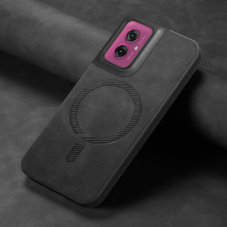 Чохол Retro MagSafe Magnetic PU на Motorola Moto G55 - чорний