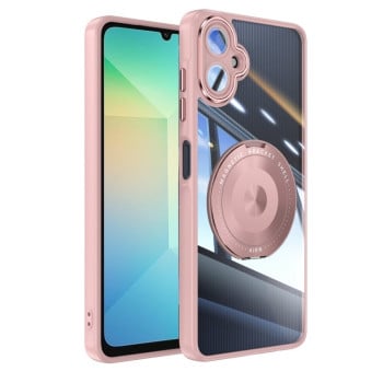 Противоударный чехол MagSafe Acrylic Hybrid для Samsung Galaxy A06 4G - розовый