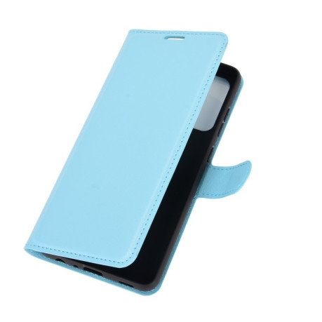 Чехол-книжка Litchi Texture на Samsung Galaxy A52/A52s - голубой