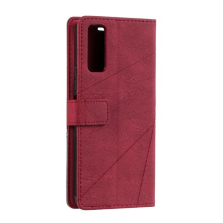 Чохол-книжка Skin Feel Splicing для Vivo Y72 5G / Y52 5G / iQOO Z3 - червоний