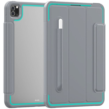 Чехол-книжка Smart Acrylic + TPU для iPad Air 4 2020//Pro 11 2020/2018 - серо-голубой