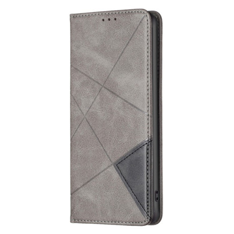 Чехол-книжка Rhombus Texture для Xiaomi Redmi Note 14 5G/Poco M7 Pro 5G - серый
