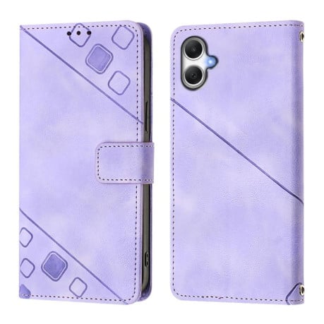 Чохол-книжка Skin-feel Embossed на Samsung Galaxy A07 4G - фіолетовий