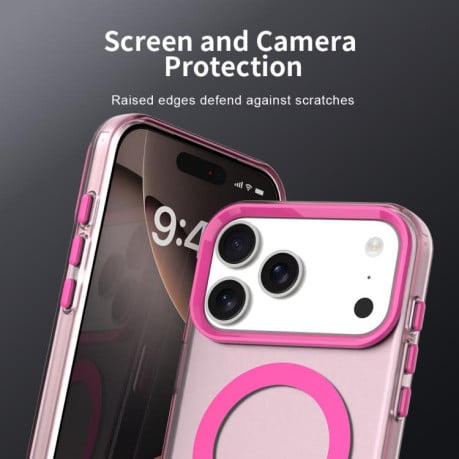 Чехол Candy с Magsafe гибрид на iPhone 17 Pro Max - красный