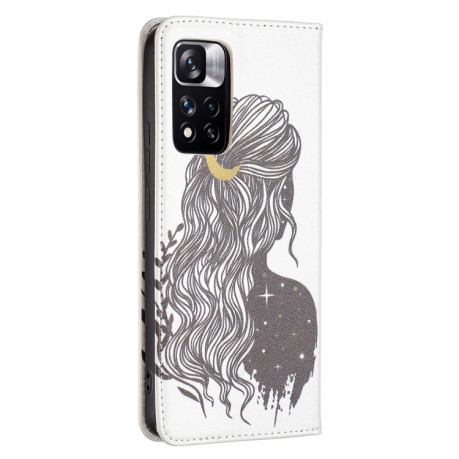 Чохол-книжка Colored Drawing Pattern Invisible для Xiaomi Redmi Note 11 Pro 5G (China)/11 Pro+ - Girl