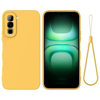 Силіконовий чохол Solid Color Liquid Silicone на Infinix Hot 70 — жовтий