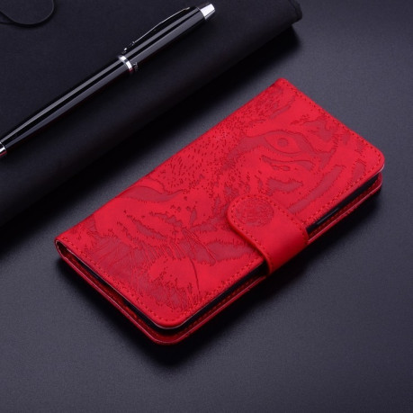 Чехол-книжка Tiger Embossing для Motorola Edge 50 Ultra - красный