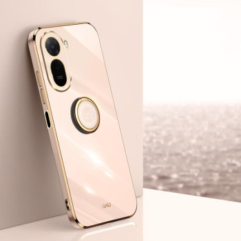 Чехол XINLI Straight Edge с держаталем-подставкой на Xiaomi Redmi A7 Pro 4G/5G 171mm — розовый