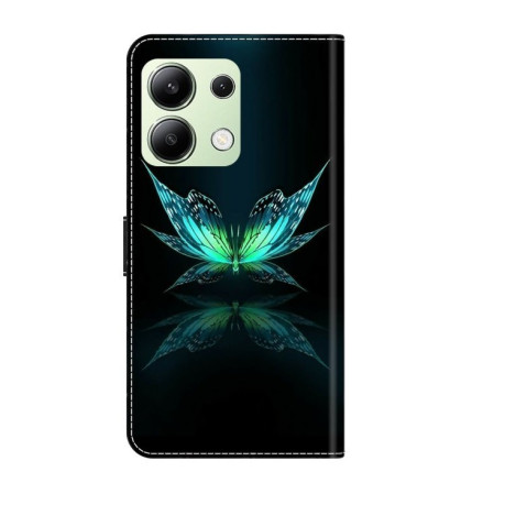 Чехол-книжка Crystal 3D Shockproof Protective Leather для Xiaomi Redmi Note 13 4G - Reflection Dutterfly