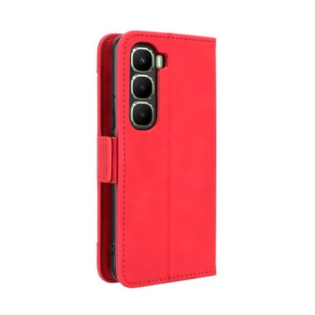 Чохол-книжка Skin Feel з м'якою фактурою Calf на Infinix Hot 60 Pro 4G - червоний