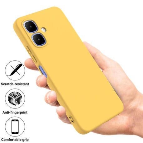Силіконовий чохол Solid Color Liquid Silicone на Infinix Smart 20 4G — жовтий