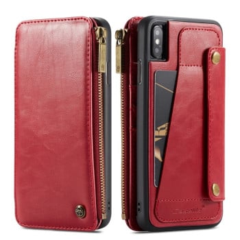 Чехол-кошелек CaseMe 011 Series Zipper Style на iPhone XS Max - красный