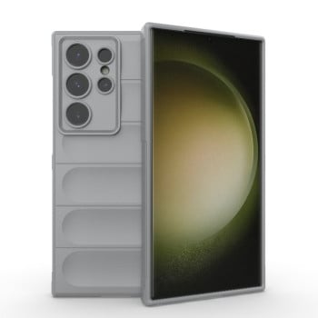 Силиконовый чехол Magic Flannel для Samsung Galaxy S24 Ultra 5G - серый