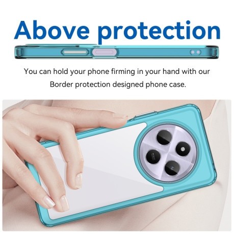 Противоударный чехол Colorful Acrylic Series для Xiaomi Redmi 14C 4G/Poco C75/Redmi A4 5G - синий