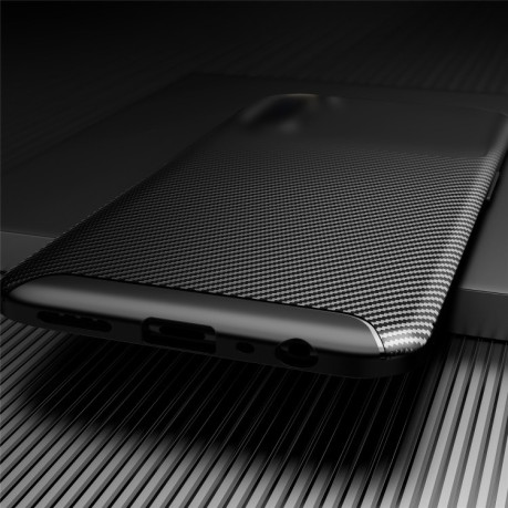 Чехол Carbon Fiber Texture на Realme 6 Pro - черный