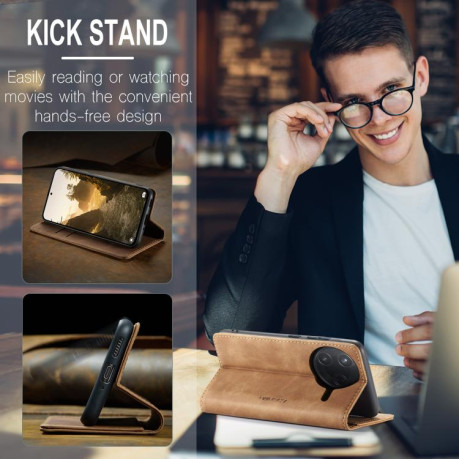 Чохол-книжка CaseMe-013 Multifunctional на Xiaomi Poco F7 Pro / F7 Ultra - коричневий