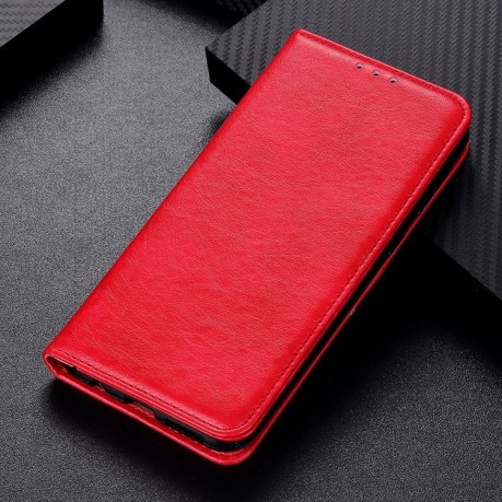 Чехол-книжка Magnetic Retro Crazy Horse Texture на Xiaomi Mi 10T / 10 Pro - красный