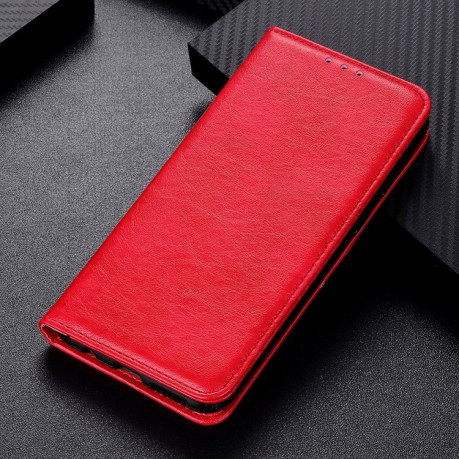 Чохол-книга Magnetic Retro Crazy Horse Texture на Xiaomi Redmi Note 9T - червоний