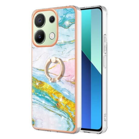 Чехол Electroplating with Ring Holder для Xiaomi Redmi Note 13 4G - Green 004