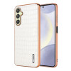 Чохол AZNS Electroplated Frame Crocodile Texture для Samsung Galaxy A16 5G - білий