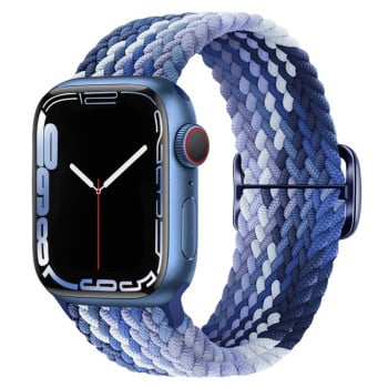 Ремінець Buckle Nylon Braided для Apple Watch 10 46mm/Ultra 49mm / Series 8/7 45mm / 44mm / 42mm - світло-синій