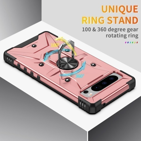 Противоударный чехол HMC 360 Degree Rotating Holder на Google Pixel 8 Pro - розовое золото