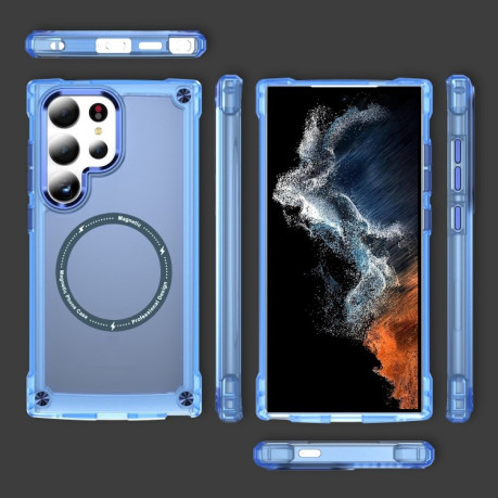 Протиударний чохол Skin Feel TPU + PC MagSafe Magnetic для Samsung Galaxy S25 Ultra 5G - синій