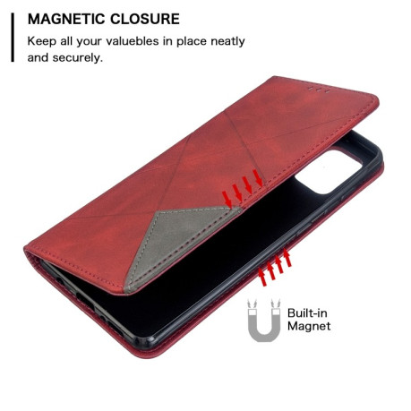 Чехол-книжка Rhombus Texture на Samsung Galaxy A71 / А715 - красный